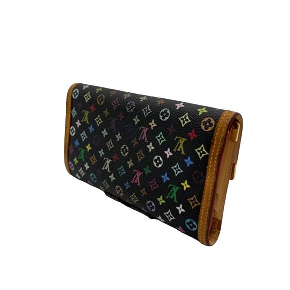 Louis‎ Vuitton Murakami Black Monogram Multicolor Porte Tresor Intern'l Wallet* - Picture 8 of 15
